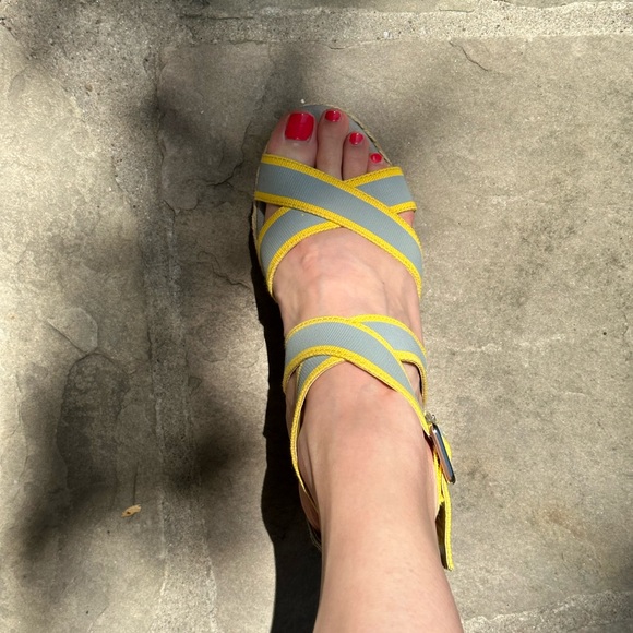 Gap canvas strap cork wedge Sandals - Picture 2 of 6
